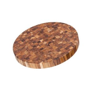 TEAKHAUS Butchers Block End Grain Round Board 45cm
