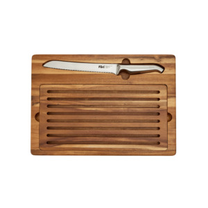 Bread Knives: Furi Pro Double Serrated Bread Knife & Bread Cutting Board Set 2-Piece
