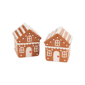 Salt Pepper: Design Imports Gingerbread House Salt & Pepper Set