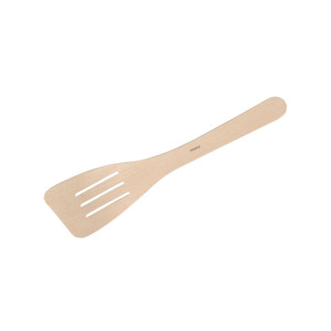 Baking Tools: Euroline Wooden Slotted Curved Spatula 30cm