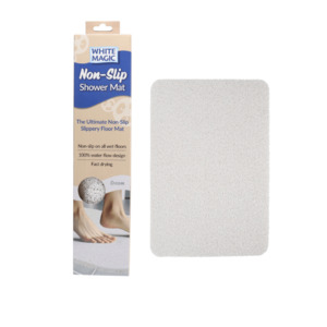 White Magic Non-Slip Shower Mat Cream
