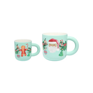 Cups Mugs: Maxwell & Williams Tis The Season Santa & Me Mug Set of 2