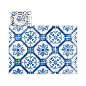 Placemats: Direct Paper Blue Tile Paper Placemats Pack of 30