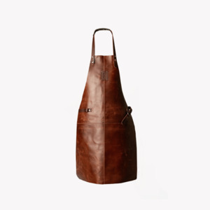 Aprons: Coral & Cam Leather Apron Cognac