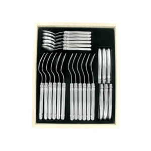 Andre Verdier Laguiole Debutant Cutlery Set 24-Piece Stainless Steel