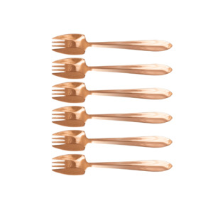 Cutlery Sets: Splayd Black Label Mirror Rose Gold Set of 6