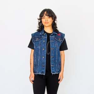 Jackets: Whaea Denim Vest - Over-Sized Fit