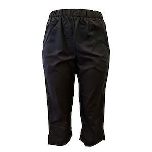 EZ Care Capri Pants w/Elastic Waist - Black