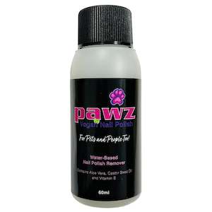Dog Grooming Cat Grooming: Pawz Water Based Coconut Nail Polish Remover 60ml Bottle