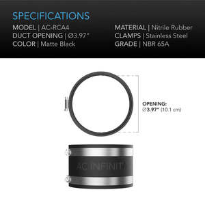 All: AC Infinity Noise Reduction Clamp Duct Coupler