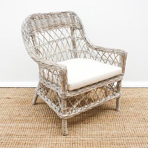 Rattan Armchair Whitewash