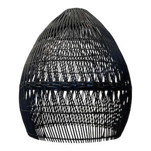 Modern Bohemian: Maldive Rattan Lightshade Black