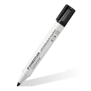 Staedtler: Staedtler Whiteboard Marker 351-9 Bullet Tip Lumocolor Black