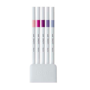 Calligraphy Writing: Uni Emott Everfine 0.4mm Fineliners Set of 5 Floral