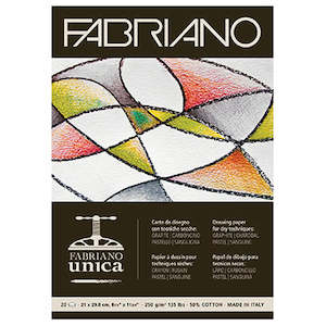 Fabriano Unica 250gsm A4 White 20 Sheet Pads
