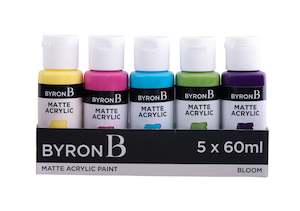 Jasart Byron Matte Acrylic 59ml Paints Set of 5 Bloom Colours