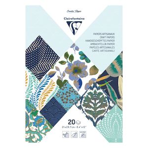 Clairefontaine Blues A4 20 Sheet 120gsm Artisian Paper Pad