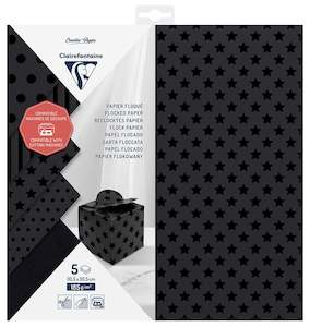 Clairefontaine Flocked 185gsm 30.5x30.5cm Cutting Paper Pack of 5