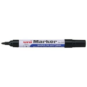Markers: Uni Permanent Bullet Tip Markers