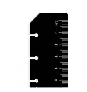 Journals Sketch And Notebooks: Filofax Ruler Page Marker Black A4