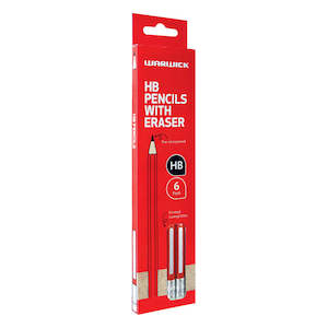 Warwick Hb Pencil With Eraser Pack Of 6