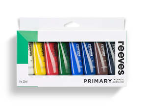Reeves: Reeves 22ml Acrylic Primary Paints Set of 8