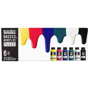 Liquitex: Liquitex Basics 118ml Acrylic Fluid Paints Set of 6