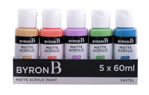Jasart: Jasart Byron Matte Acrylic 59ml Paints Set of 5 Pastel Colours