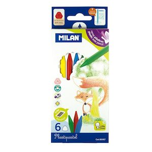Milan Plastipastel Triangular Colouring Pencil Set of 6