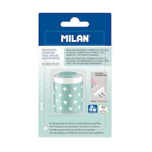 Milan: Milan Antibacterial 2 Turquoise Hole Pencil Sharpener
