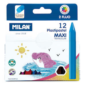 Milan: Milan Maxi Triangular Plastipastels Set of 12