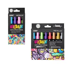 Kent Urban Acrylic Paint Marker - Metallic Sets