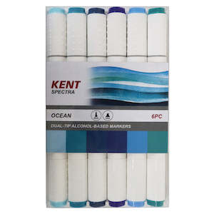 Kent Spectra Graphic Design Markers Set Of 6 Ocean Colours