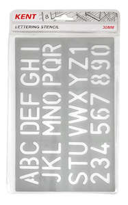Kent Lettering Stencil 30mm