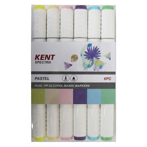 Kent Spectra Graphic Design Markers Set Of 6 Pastel Colours