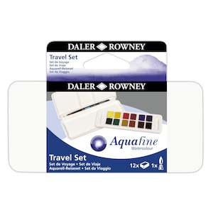 Daler Rowney: Daler Rowney Aquafine 12 Half Pan Paint Travel Set