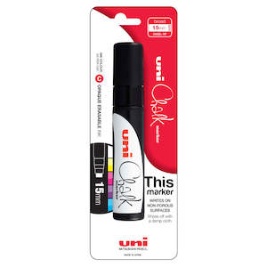 Uni Ball: Uni 15.0mm Chisel Tip Black Chalk Marker