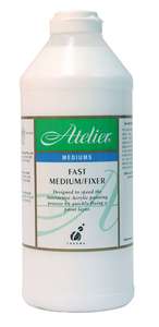 Paints Painting Accessories Mediums: Atelier Fast Medium/Fixer 1 Litre