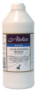 Paints Painting Accessories Mediums: Atelier Clear Painting Medium 1 Litre