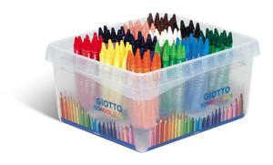 Kids Art Craft Learning: Giotto Cera Assorted Wax Crayons Schoolpack of 144