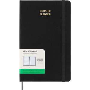 Moleskine Undated Planner Weekly + Notes Large Black