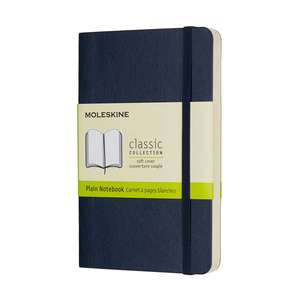 Moleskine Notebook Pocket Sapphire Blue Soft Cover Plain