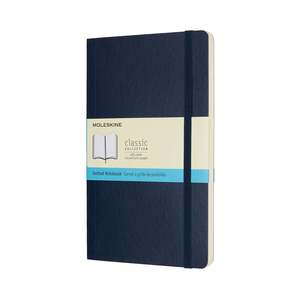 Moleskine Notebook Large Sapphire Blue Soft Cover Dot