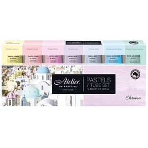 Gift Box: Atelier Interactive Acrylic Paint 7 X 80ml Pastel Tube Set
