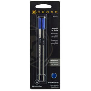 Cross Ballpoint Refill Blue Medium - Dual Pack