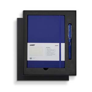Lamy: Lamy A5 Soft Cover Notebook + Blue Fountain Pen Gift Set