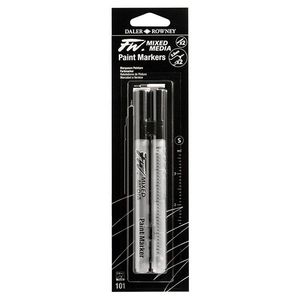 Paint Markers: Daler Rowney FW Mixed Media Technical Hard Point Paint Marker 0.8mm   Twin Pack