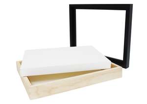Display Surface Supplies: Jasart Floater Frame Thin Edge 16x16inch Natural - Pack Of 5