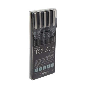 Calligraphy Writing: ShinHan Touch Liner Set of 5 Cool Grey