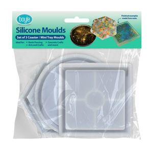 Craft Clay Modelling Resin Art: Boyle Silicone Mould Coasters/Mini Trays Set Of 3